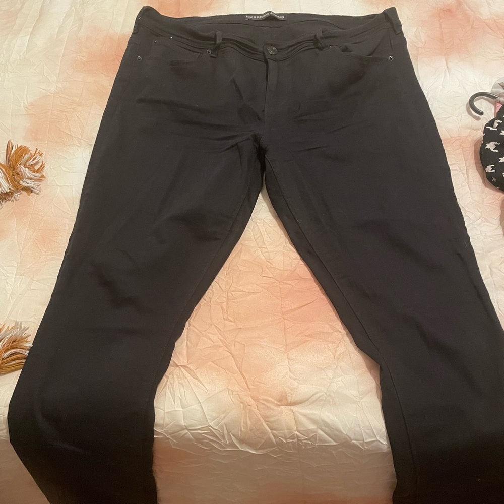 Express and American Eagle Black Skinny jeans